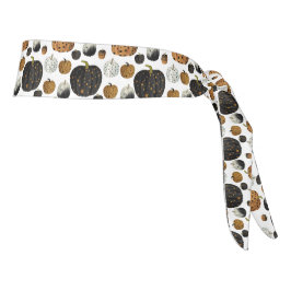 Happy print polka dots pumpkin タイヘッドバンド