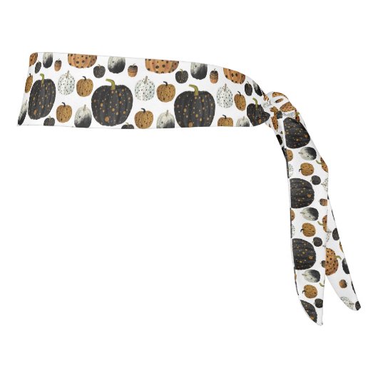 Happy print polka dots pumpkin タイヘッドバンド (回転90)