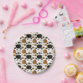 Happy print polka dots pumpkin ペーパープレート (パーティー)