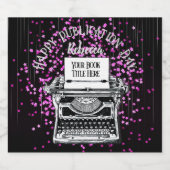 Happy Publication Dayスターパーソナライズされたリー スパークリングワインラベル (シングルラベル)