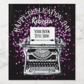 Happy Publication Dayスターパーソナライズされたリー ワインラベル (シングルラベル)