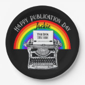 Happy Publication Day パーソナライズされた LBGTQ ペーパープレート (正面)