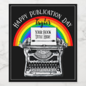 Happy Publication Day パーソナライズされた LBGTQ ワインラベル (シングルラベル)