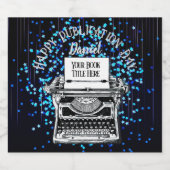 Happy Publication Day パーソナライズされた Starry 2 スパークリングワインラベル (シングルラベル)