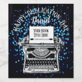 Happy Publication Day パーソナライズされた Starry 2 ワインラベル (シングルラベル)