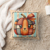 Happy Pumpkin Patchwork Quilt Autumn – Cozy Season クッション (ブランケット)