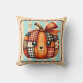Happy Pumpkin Patchwork Quilt Autumn – Cozy Season クッション (正面)