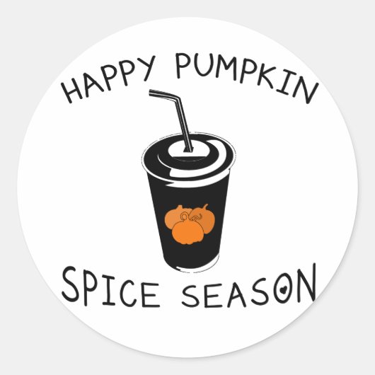 Happy pumpkin spice season ラウンドシール (正面)
