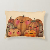 Happy Pumpkins – かわいいハロウィーン アクセントクッション (裏面)