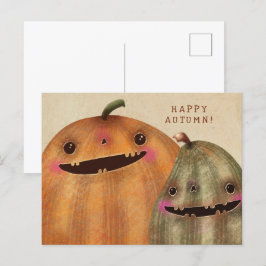 Happy Pumpkins – かわいいハロウィーン シーズンポストカード