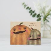 Happy Pumpkins – かわいいハロウィーン シーズンポストカード (スタンド正面)