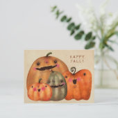 Happy Pumpkins – かわいいハロウィーン ポストカード (スタンド正面)