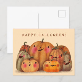 Happy Pumpkins – かわいいハロウィーン ポストカード