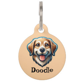 "Happy Pupのカスタムラベル – 名前と情連絡報を追加!" ペット　ネームタグ