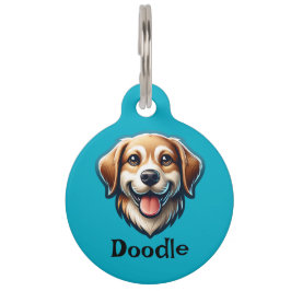 "Happy Pupのカスタムラベル – 名前と情連絡報を追加!" ペット　ネームタグ