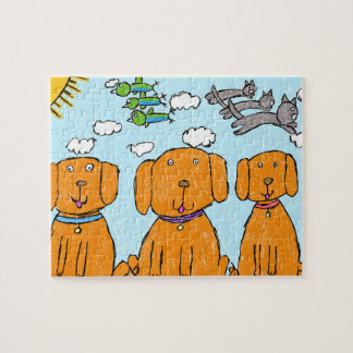 "Happy Puppies in the Sun" Puzzle ジグソーパズル