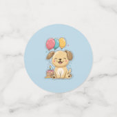 Happy Puppy, Boy, Let's Pawty, 1st Birthday  コンフェッティ (スモール正面)