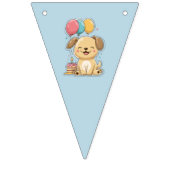 Happy Puppy, Boy, Let's Pawty, 1st Birthday  バンティングフラッグ (第3の旗)