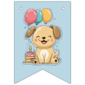 Happy Puppy, Boy, Let's Pawty, 1st Birthday  バンティングフラッグ (第1の旗)