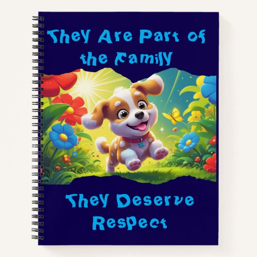 Happy Puppy/Cachorrito Felíz ノートブック (正面)