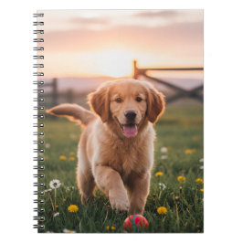Happy Puppy Spiral Notebook ノートブック