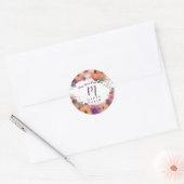 Happy Purimカラフルフローラシール ラウンドシール (封筒)