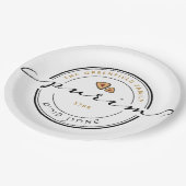 Happy Purimスクリプパーソナライズされたトモダン ペーパープレート (アングル)