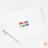 HAPPY PURIM ファンキー Greeting Card ラウンドシール (封筒)