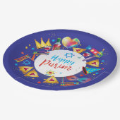 Happy Purim Basket Gifts, Decoration, Ornaments ペーパープレート (アングル)