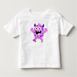 Happy Purple Monster Kids トドラーTシャツ
