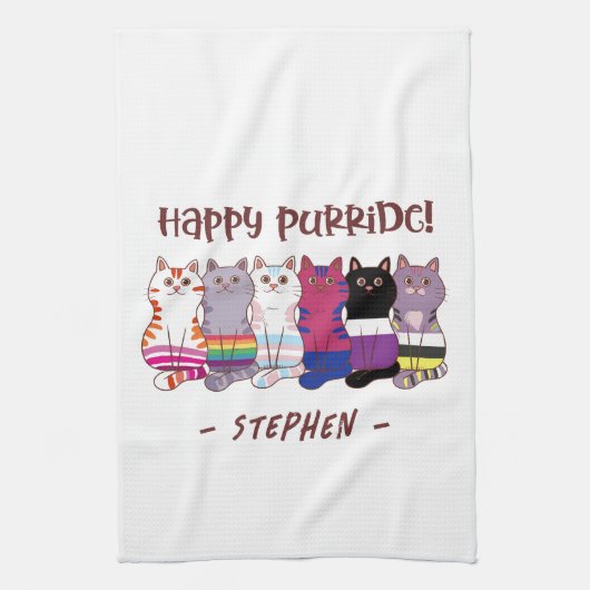 Happy Purride - LGBTQプライド キッチンタオル (縦)