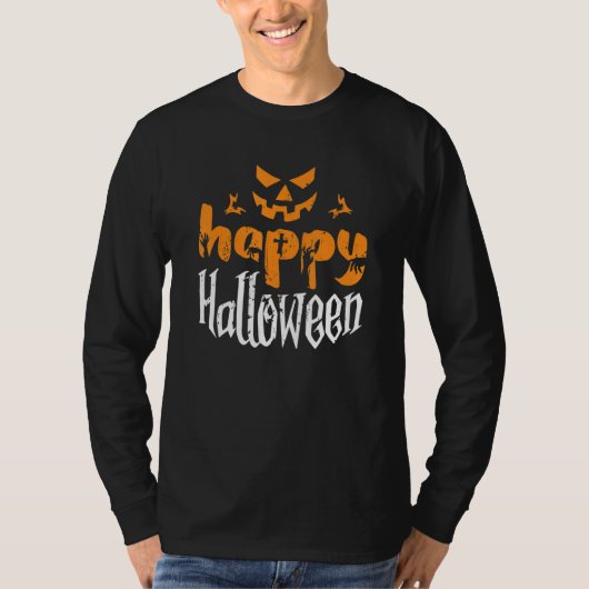 Happy Quote Halloween Beer Party Tシャツ (正面)