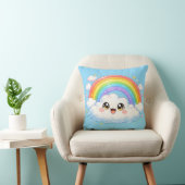 Happy Rainbow & Cloud Kawaii Cushion Pillow クッション (椅子)