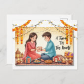 Happy Rakhi, Raksha Bandhan ポストカード (正面/裏面)