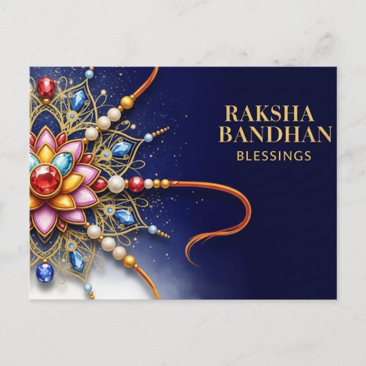 Happy Rakhi, Raksha Bandhan ポストカード (正面)