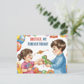 Happy Rakhi, Raksha Bandhan ポストカード (スタンド正面)