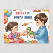 Happy Rakhi, Raksha Bandhan ポストカード (正面)