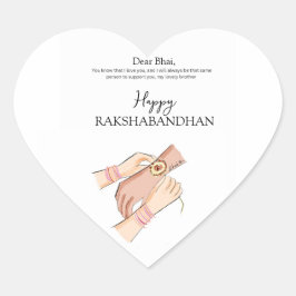 happy rakhi, rakshabandhan, indian festival, ハートシール