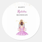 happy rakhi, rakshandhan,インディアンフェスティバル, ラウンドシール (正面)