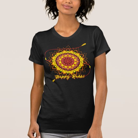 Happy Rakhi, yellow Tシャツ (正面)