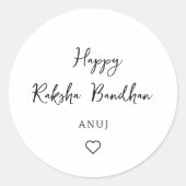 happy raksha bandhan, rakhiステッカー ラウンドシール (正面)