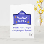 Happy Ramadan Kareem カード (黄色い花)