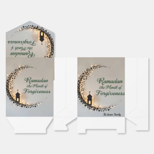 Happy Ramadan Kareem 2026 Favor Boxes フェイバーボックス (見開き)