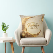 Happy Ramadan Kareem Golden Moon Pillow クッション (椅子)