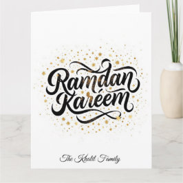 Happy Ramadan Mubarak Ramadan Kareem Gold Muslim カード