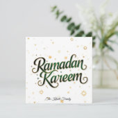 Happy Ramadan Mubarak Ramadan Kareem Gold Muslim シーズンカード (スタンド正面)