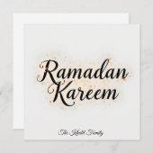 Happy Ramadan Mubarak Ramadan Kareem Gold Muslim シーズンカード (正面/裏面)