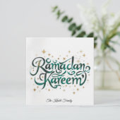Happy Ramadan Mubarak Ramadan Kareem Gold Muslim シーズンカード (スタンド正面)