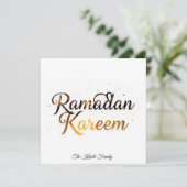 Happy Ramadan Mubarak Ramadan Kareem Gold Muslim シーズンカード (スタンド正面)