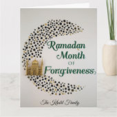 Happy Ramadan Mubarak Ramadan Kareem Hilal Muslim カード (正面)